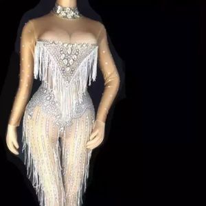 Sexy bedazzled/ fringe jumpsuit
